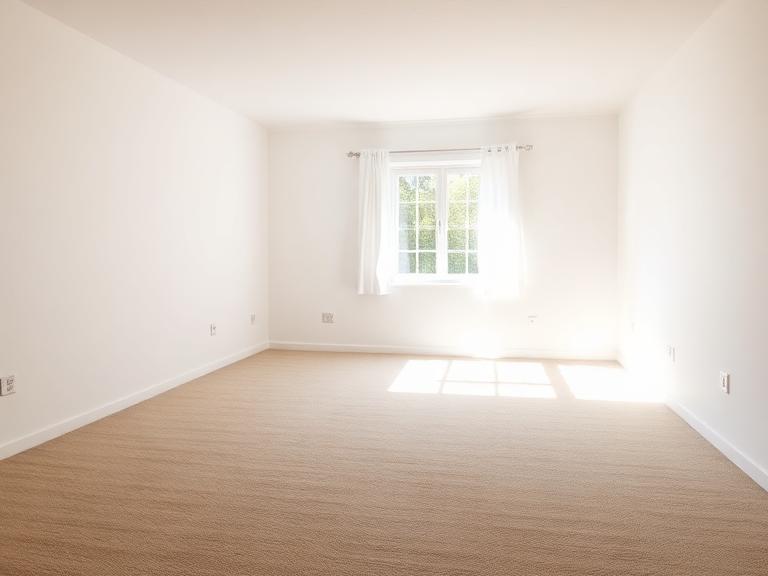Living room photographed at move-in, timestamped by the server